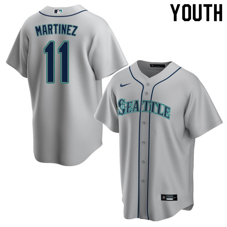 Nike Youth #11 Edgar Martinez Seattle Mariners Baseball Jerseys Sale-Gray